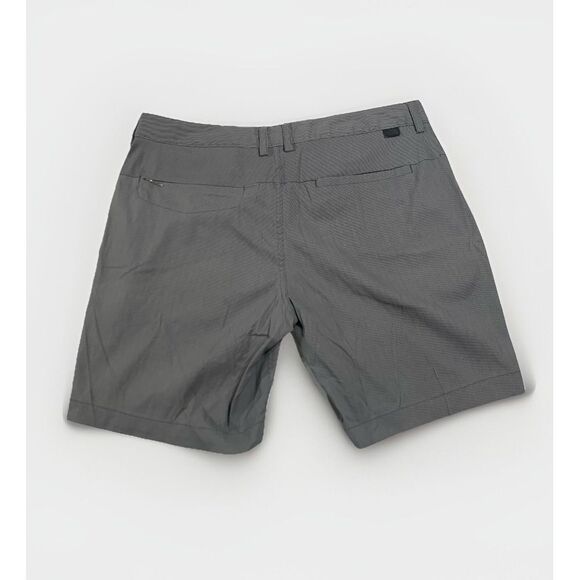 The North Face Shorts Mens Size 38 Nylon Blend Hiking Zip Pocket Gray Stripe - Picture 2 of 6